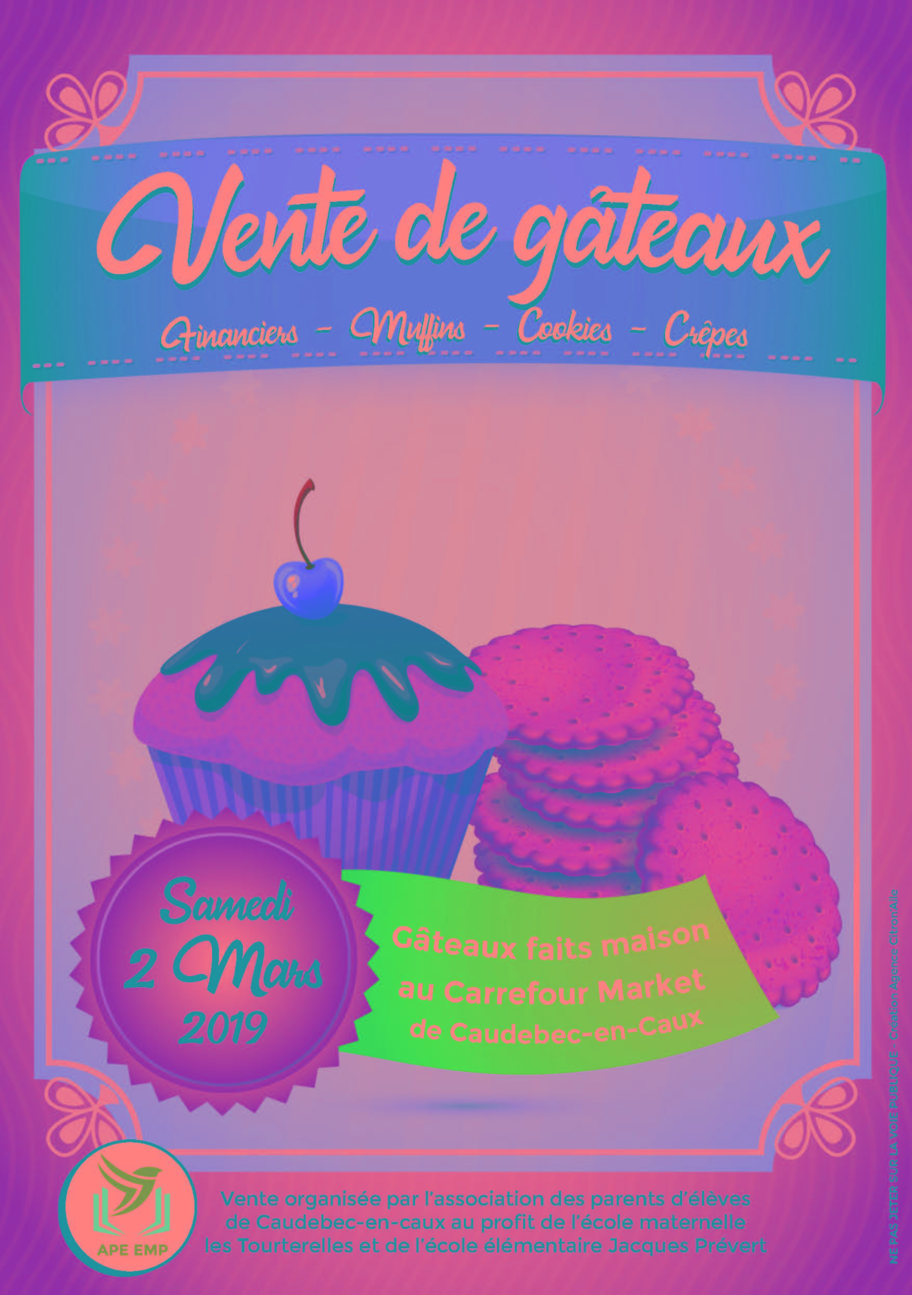 Vente de gâteaux - Association des parents d'élèves de Caudebec-en-Caux