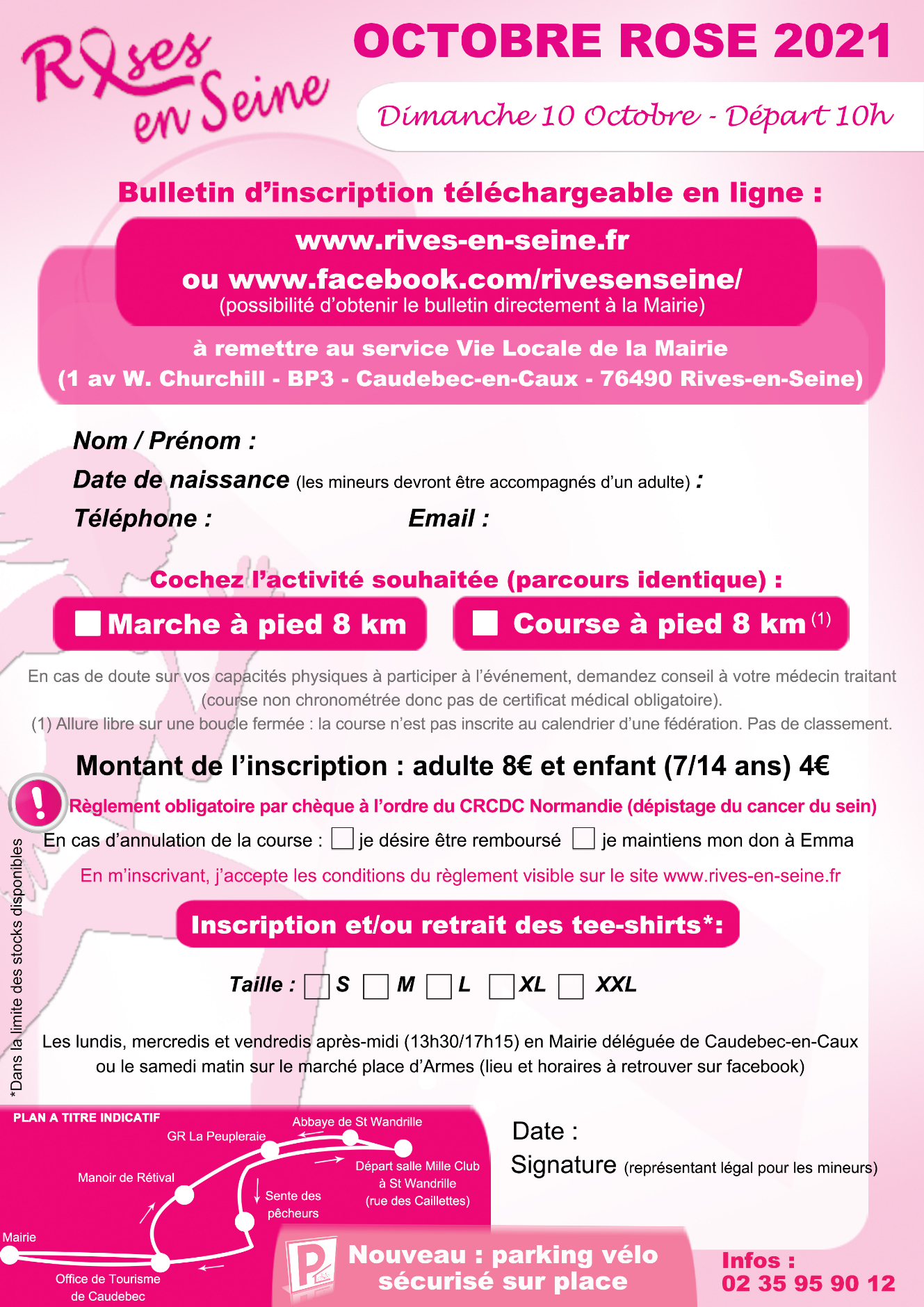 Roses en Seine  Octobre Rose 2021  Mairie de RivesenSeine
